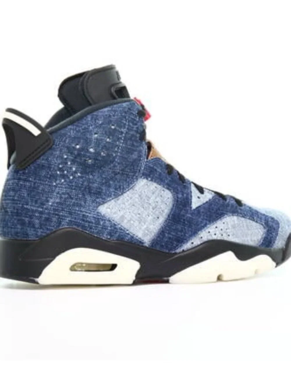 Jordan 6 Retro Washed Denim Sneakers Blue Black Size 12